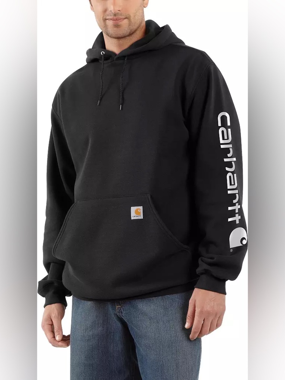 Carhartt Loose-Fit Midweight Logo Long-Sleeve Hoodie